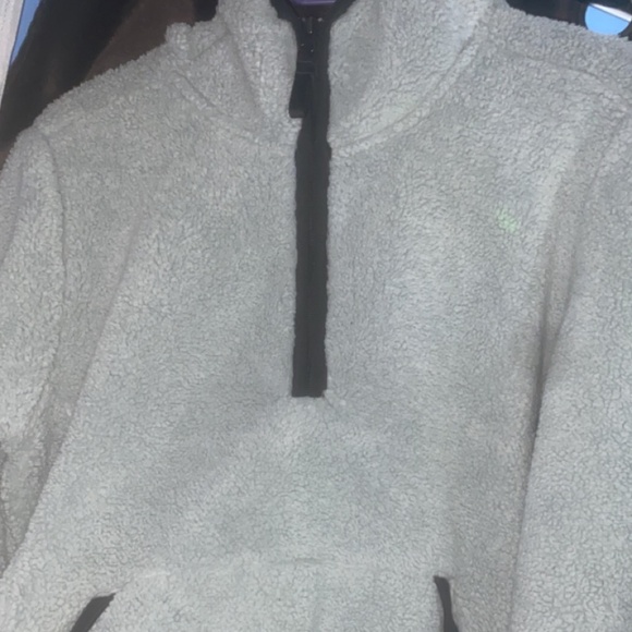 North face fleece pullover zip up hoodie - Picture 3 of 4